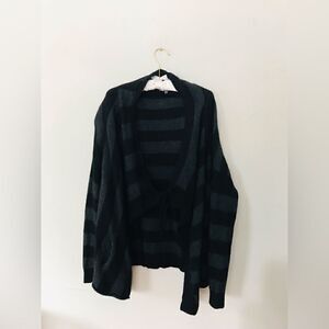 Vince | black and grey oversized cashmere blend cardigan sweater | size large